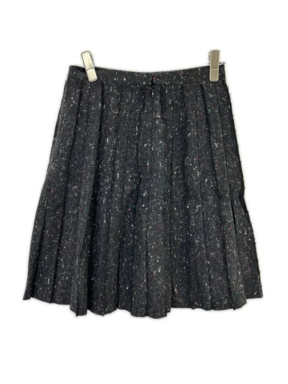 Chanel Wool Pleated Skirt 38
